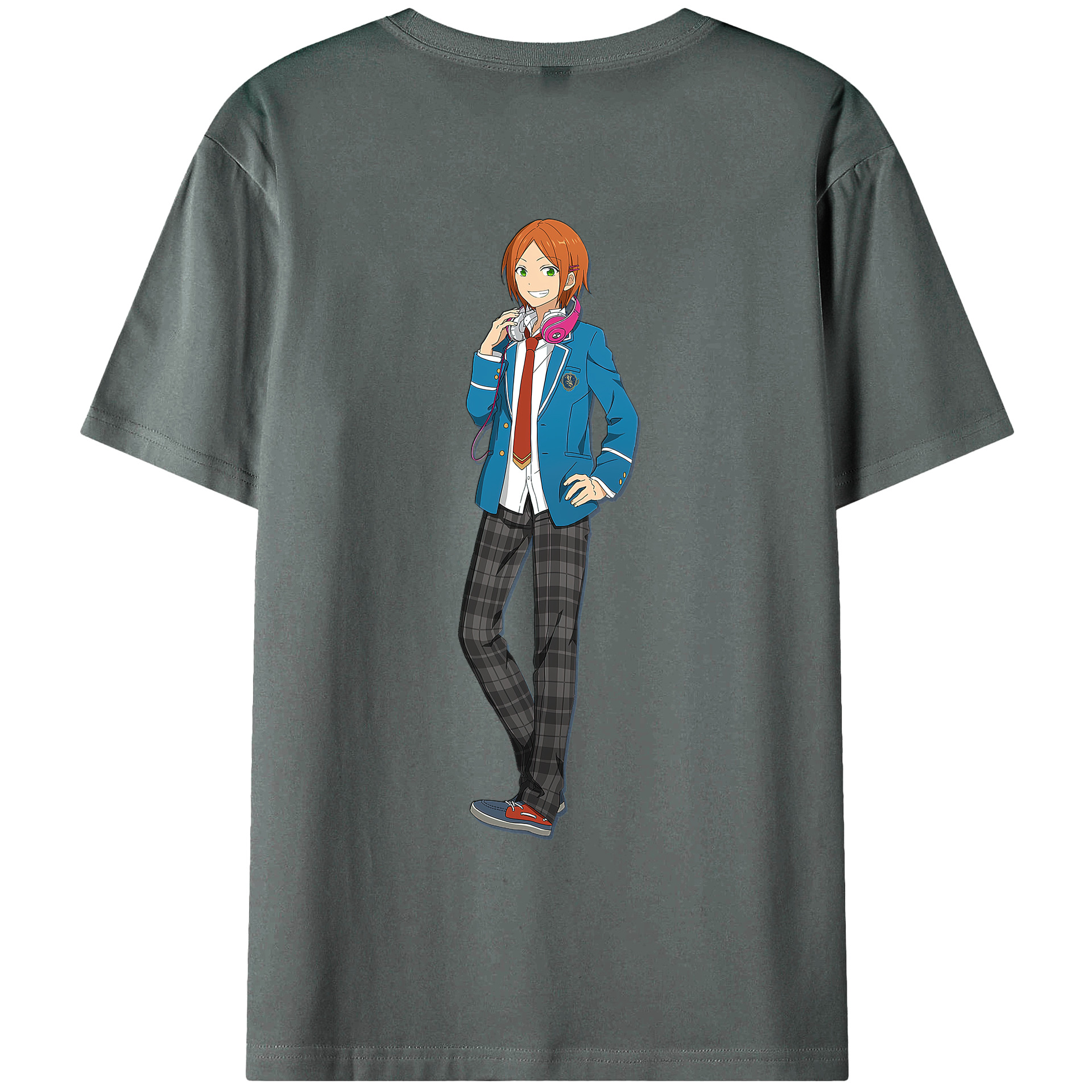 （画像用） あんさんぶるスターズ! Ensemble Stars 綿100％ メンズ半袖Tシャツ（バックプリント） 通気性